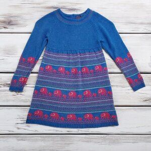 JoJo Maman Babe Knit Elephant Dress Size 5-6Y